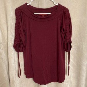 BUCKLE BKE Red 3/4 Sleeve Shirt